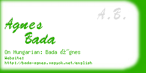 agnes bada business card